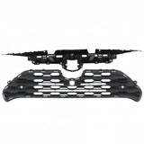 BUFEETERS  Front Bumper Radiator Upper Lower Grille Mount Bracket Fit For Toyota RAV4 2019-2020,Black