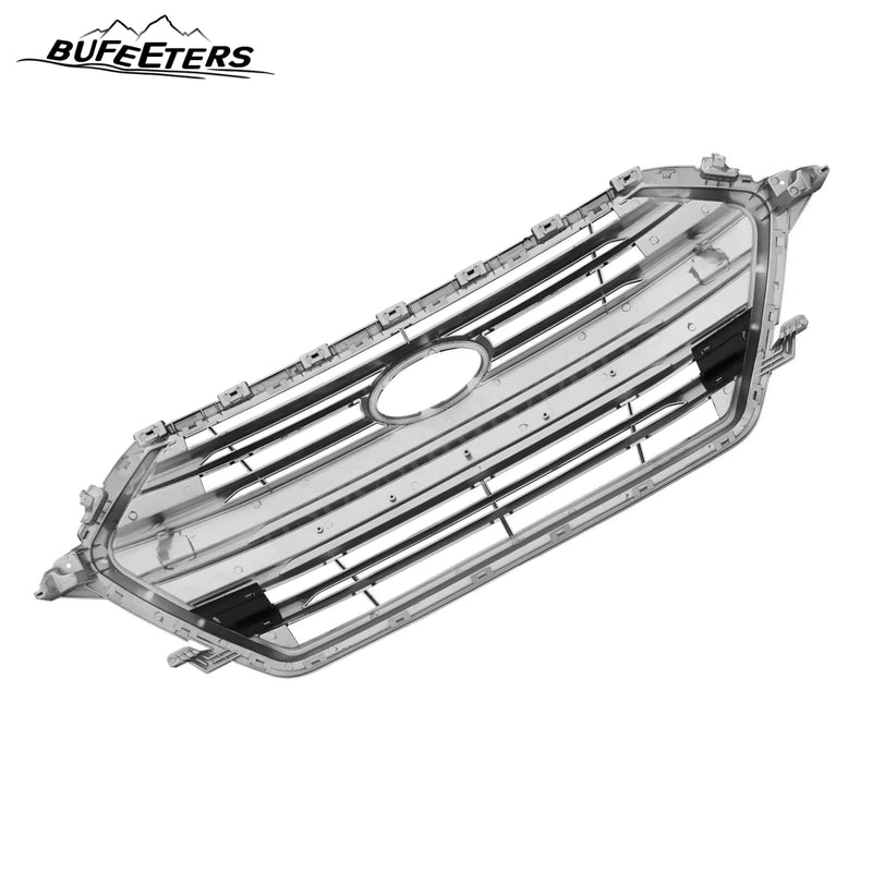 BUFEETERS     Front Bumper Grille w/ Chrome Trim Fit For 2017 2018 Hyundai Elantra Sedan,Horizontal Billet Style,Chrome&Black