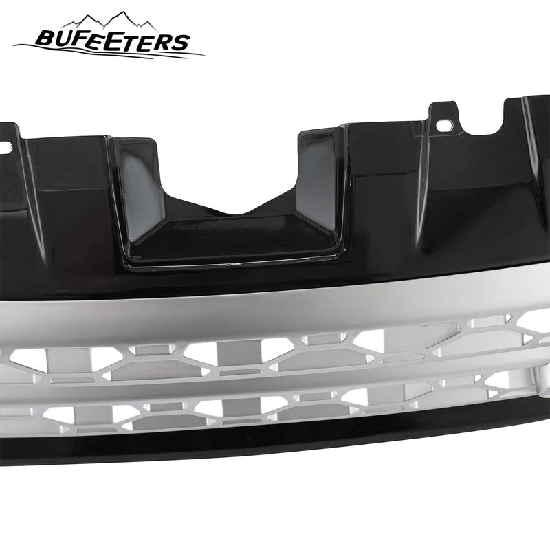 BUFEETERS Front Bumper Upper Grille Fit For 2015 2016 2017 2018 2019 Land Rover Discovery Sport,Mesh Style,Black&Silver