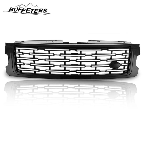 BUFEETERS Front Bumper Upper Grille Fit For 2018 2019 2020 2021 2022 Range Rover,2023 Style,Gloss Black