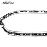 BUFEETERS Front Grille Chrome Trim Molding Fit For 2019 2020 2021 Ford Transit Connect,Chrome&Black