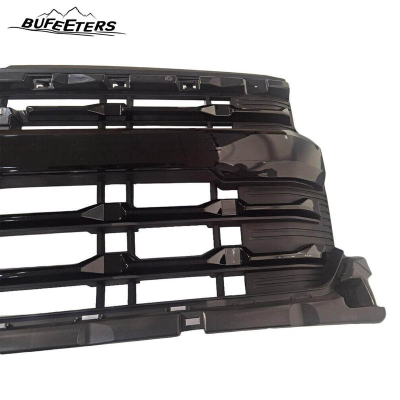 BUFEETERS Front Bumper Upper Grille Fit For 2022 2023 2024 Chevy Silverado 1500,Horizontal Billet Style,Gloss Black