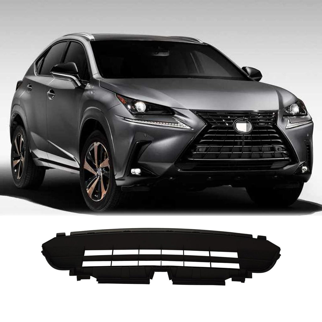 BUFEETERS  Front Lower Bumper Face Bar Grille Fit For 2018 2019 2020 2021 Lexus NX300 NX300h,Dark Gray