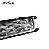 BUFEETERS  Front Bumper Upper Grille Fit For 2014 2015 2016 2017 Land Rover Range Rover Sport L494,Honeycomb Style,Black&sliver