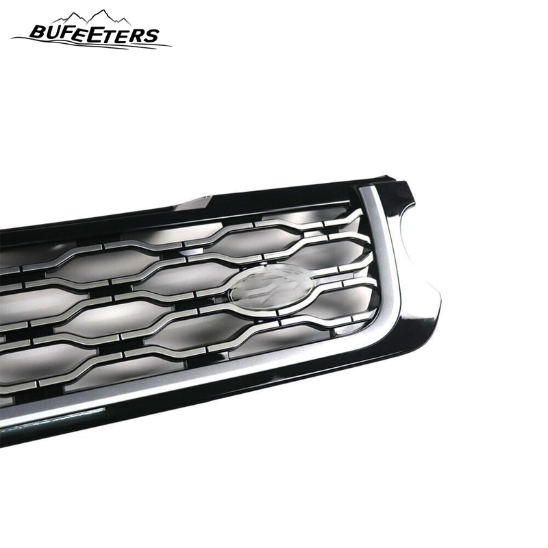 BUFEETERS  Front Bumper Upper Grille Fit For 2014 2015 2016 2017 Land Rover Range Rover Sport L494,Honeycomb Style,Black&sliver