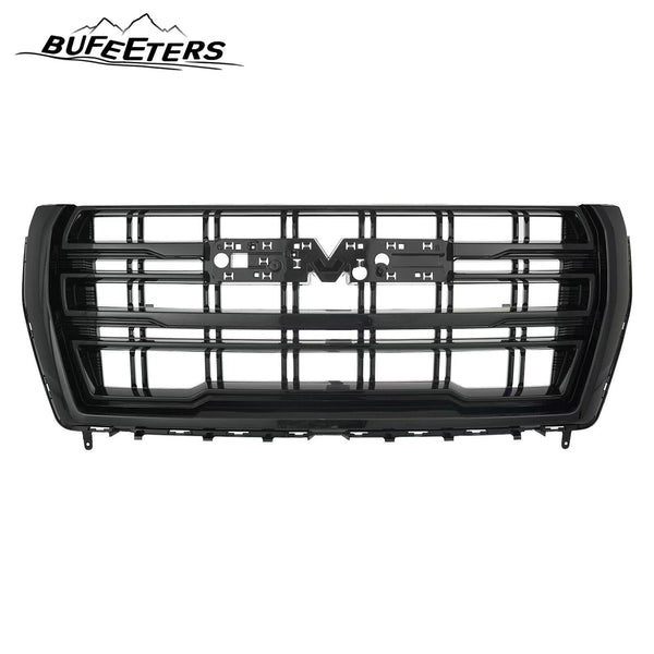 BUFEETERS Front Bumper Upper Grille  Fit For 2021 2022 2023 GMC YUKON SLT XL,Mesh Style.Gloss Black