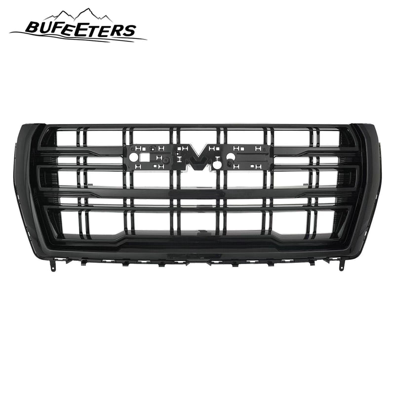 BUFEETERS Front Bumper Upper Grille  Fit For 2021 2022 2023 GMC YUKON SLT XL,Mesh Style.Gloss Black