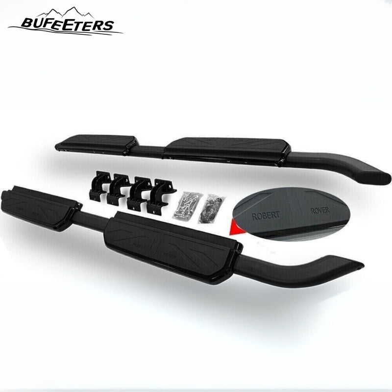 BUFEETERS Side Step Running Board Nerf Bar Fit For 2020 2021 2022 2023 2024 Land Rover Defender 110 4Door,Black