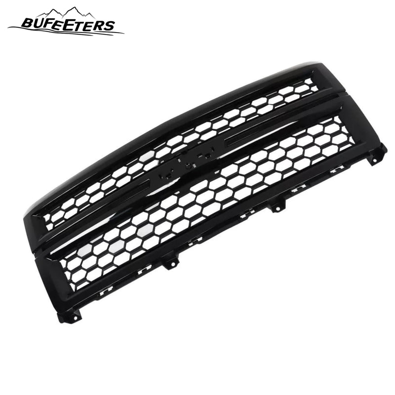BUFEETERS Front Bumper Upper Grille Fit For 2014 2015 Chevy Silverado 1500,Honeycomb Style,Gloss Black