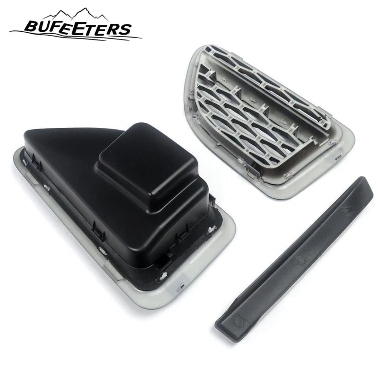 BUFEETERS  Front Grille Pair Air Side Vents Fit For 2006 2007 2008 2009 Range Rover Sport,Honeycomb Style,Gloss Black