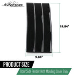 BUFEETERS Door Side Fender Vent Molding Cover Trim Fit For 2013-2022 Land Rover Range Rover Vogue L405,Gloss Black