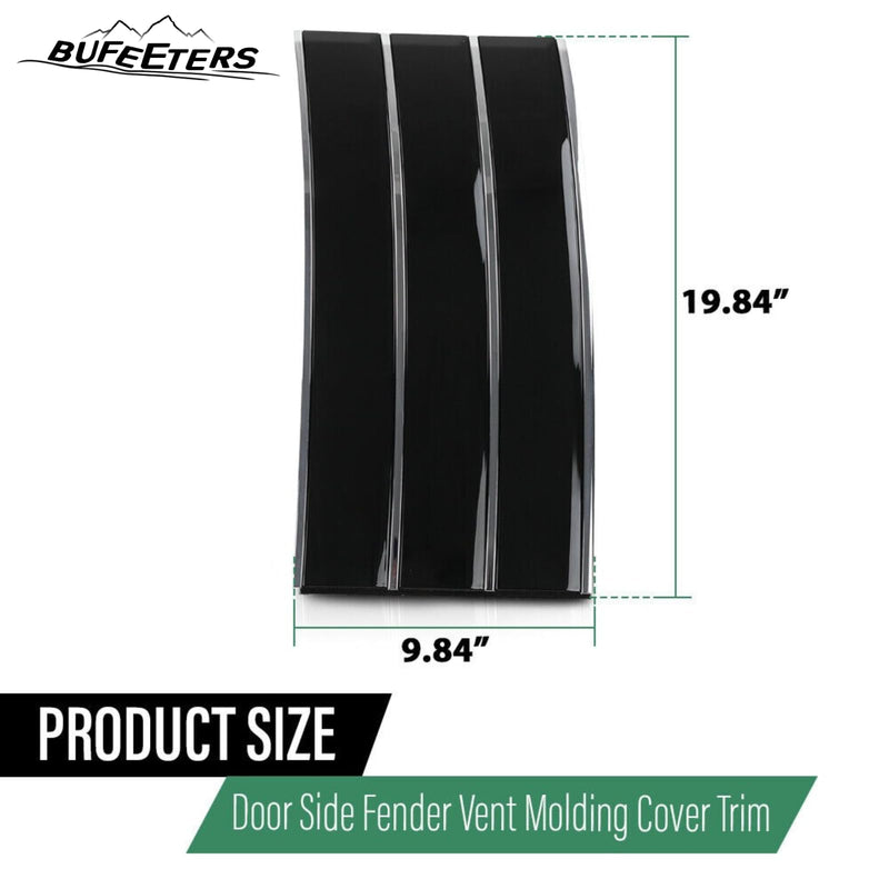 BUFEETERS Door Side Fender Vent Molding Cover Trim Fit For 2013-2022 Land Rover Range Rover Vogue L405,Gloss Black