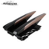 BUFEETERS 1 Pair Front Bumper Fog Lamp Black  Grille Cover Fit For 2018 2019 2020 2021 Land Rover Range Rover Velar