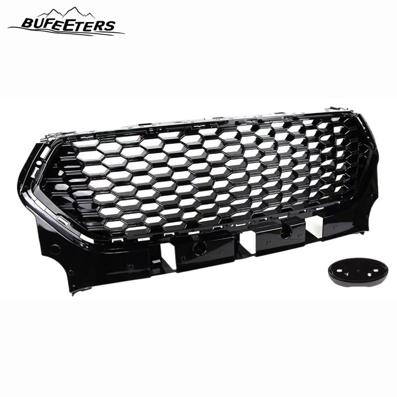 BUFEETERS  Front Bumper Upper Grille Fit For 2017 2018 2019 Ford Escape Kuga,Honeycomb Style,Gloss Black