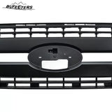 BUFEETERS Front Bumper Upper Grille Fit For 2017 2018 2019 F-250 F-350 F-450 F-550 Super Duty,Lariat Style,Matte Black