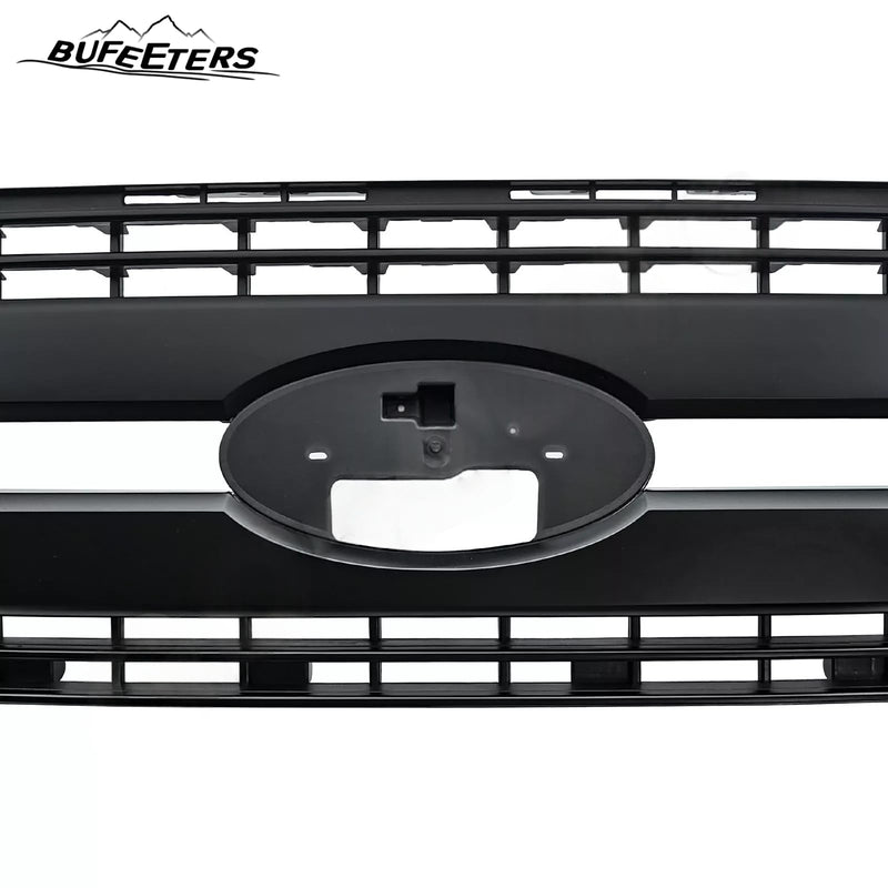 BUFEETERS Front Bumper Upper Grille Fit For 2017 2018 2019 F-250 F-350 F-450 F-550 Super Duty,Lariat Style,Matte Black