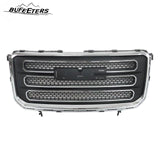 BUFEETERS Front High Chrome Shell Grille Assembly Fit For 2013 2014 2015 2016 GMC Acadia SLT,Chrome&Dark Gray