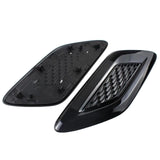 BUFEETERS 2PCS Front Hood Vent Air Grille Cover Fit For Range Rover Sport 2014 2015 2016 2017,Gloss Black
