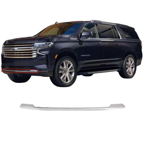 BUFEETERS Front Lower Bumper Molding Trim Fit For 2021 2022 2023 Chevy Tahoe Suburban,Silver