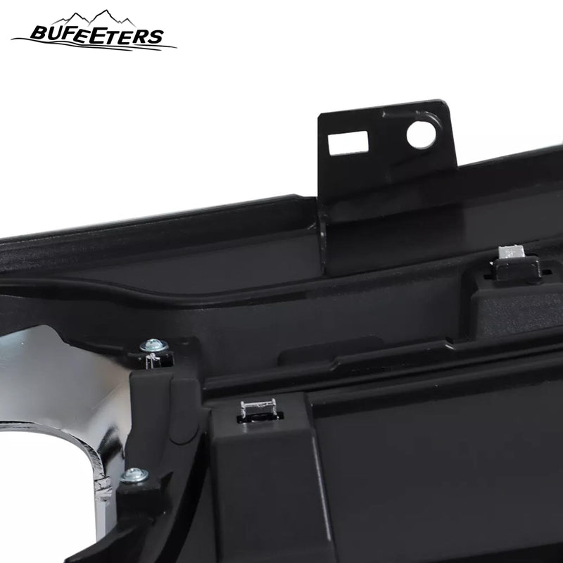 BUFEETERS Front Bumper Upper Grille W/Chrome Headlight Eyelid Molding Fit For 2018 2019 2020 2021 Honda Odyssey,Mesh Style,Chrome&Matte Black