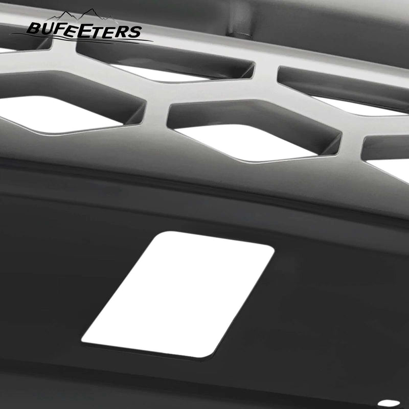 BUFEETERS Front Bumper Upper Grille Fit For 2014 2015 2016 2017 Range Rover Sport,Honeycomb Style,Black&Silver