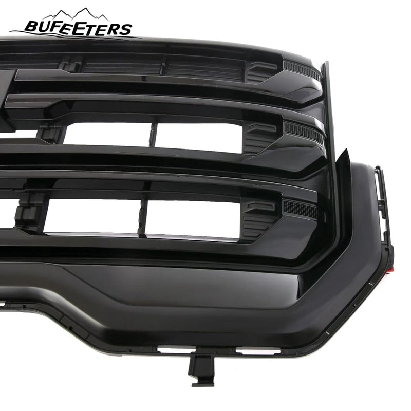 BUFEETERS  Front Bumper Upper Grille Fit For 2020 2021 2022 2023 GMC Acadia SLE SLT,Mesh Style,Gloss Black