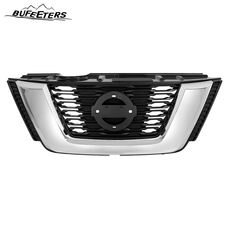 BUFEETERS Front Upper Lower Grille/Grill Trim/Fog Lamp Kit Fit For 2017 2018 2019 2020 Nissan Rogue,Factory Style,Chrome&Black&Silver