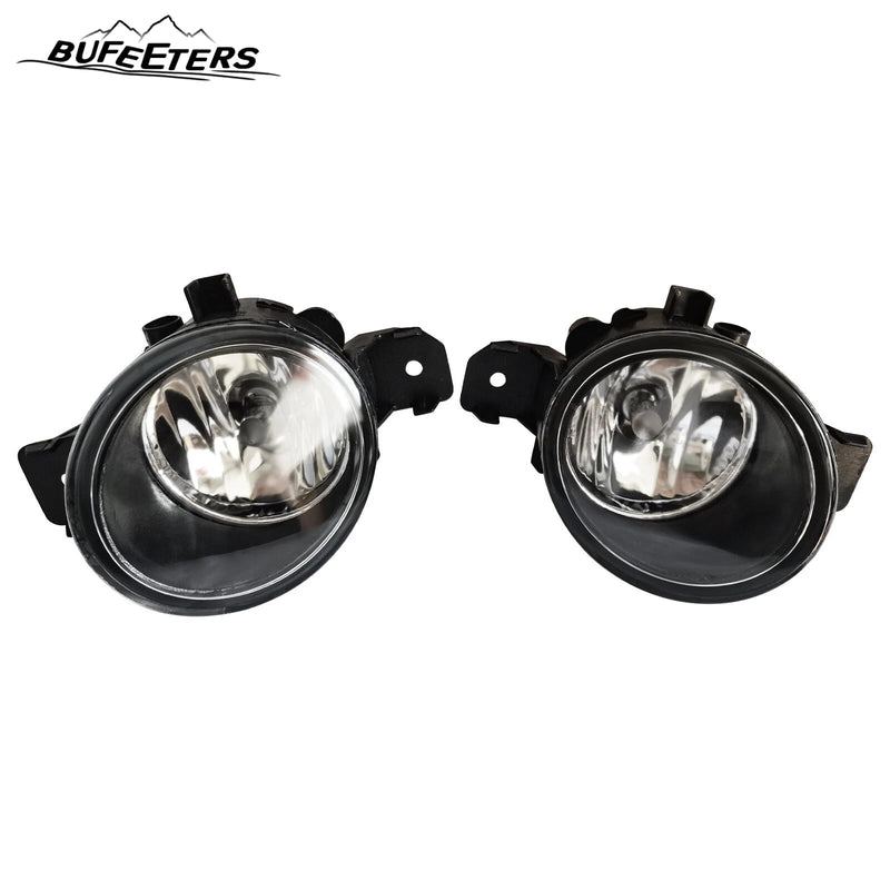BUFEETERS Front Bumper Lower Grille LH+RH Fog Light SET Tow Cover Fit For 2014 2015 2016 Nissan Rogue,Honeycomb Style,Black