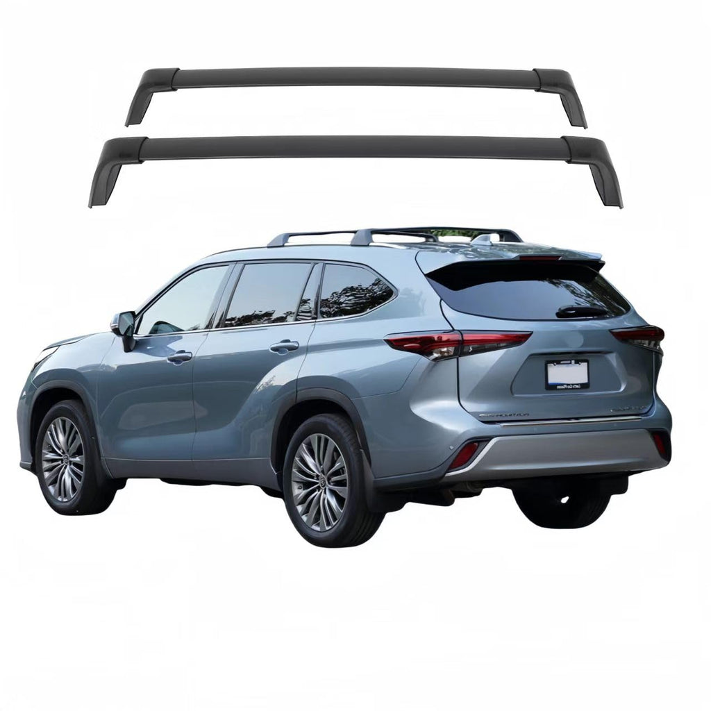 BUFEETERS Pair Roof Rack Cross Bars Fit For 2021 2022 2023 Toyota Highlander,Black,165 lbs