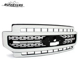 BUFEETERS Front Bumper Upper Grille Fit For 2020 2021 2022 F-250 F-350 F450 F550 Super Duty,Lariat Sport Style,Oxford White&Black
