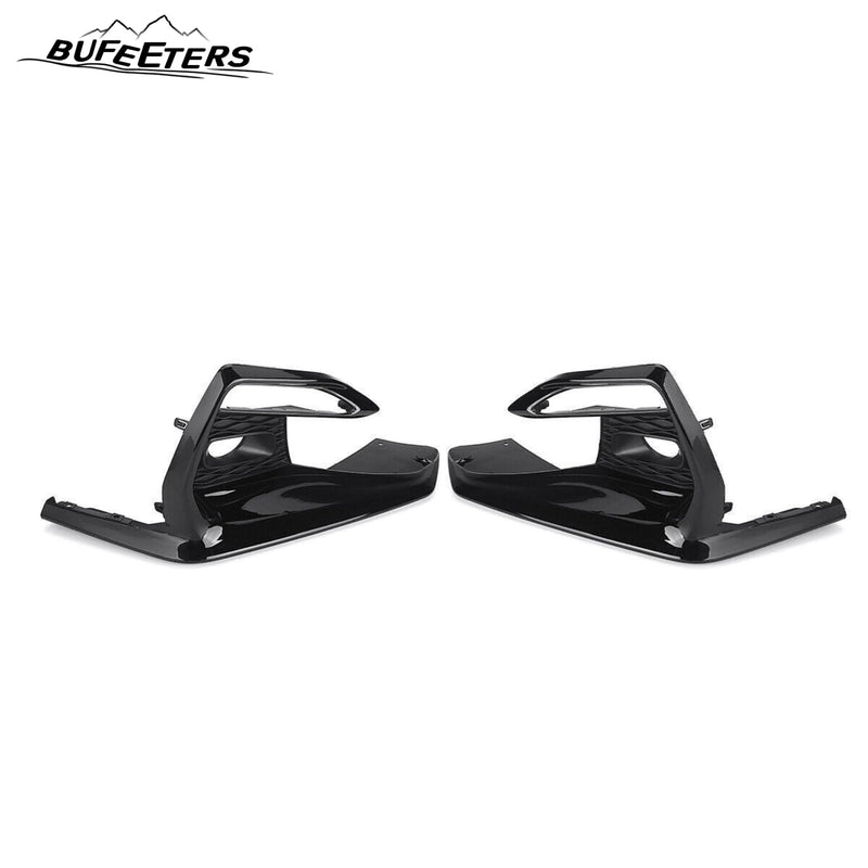 BUFEETERS   Front Bumper Lower Grille W/ Fog Light Covers Fit For 2018 2019 2020 2021 2022 INFINITI Q50 Sport,Mesh Style,Black