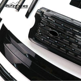 BUFEETERS  Front Grille Mesh Side Vent Body Trim Fit For 2014 2015 2016 2017 Land Rover Range Rover,Mesh Style,Gloss Black