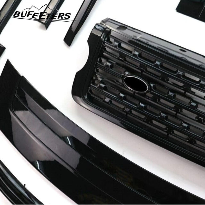 BUFEETERS  Front Grille Mesh Side Vent Body Trim Fit For 2014 2015 2016 2017 Land Rover Range Rover,Mesh Style,Gloss Black