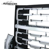 BUFEETERS Front Bumper Upper Chrome Grille Fit For 2020 2021 2022 2023 GMC Acadia Denali,Factory Style