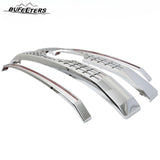 BUFEETERS Chrome Front Bumper Guard Insert Mesh Grille Body Kit Fit For 2017 2018 2019 F-250 F-350 F-450 F-550 Super Duty,Platinum Style