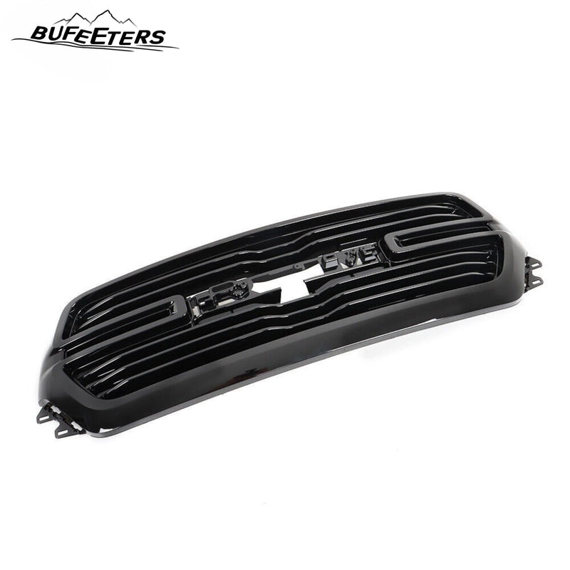 BUFEETERS Front Bumper Upper Grille Fit For 2019 2020 2021 2022 2023 Dodge Ram 1500,Mesh Style,Gloss Black