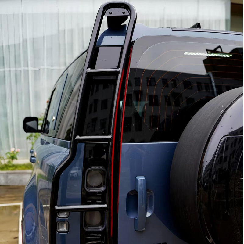 BUFEETERS  Black Rear Access Ladder Step Roof Rack Fit For 2020-2024  Land Rover Defender 90 110 130