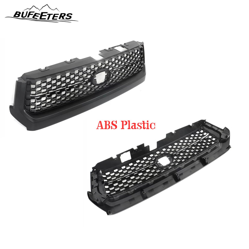 BUFEETERS  Front Grille Grill & Hood Bulge  Fit For 2014 2015 2016 2017 2018 2019 2020 Toyota Tundra,Honeycomb Style,Gloss Black&Matte Black