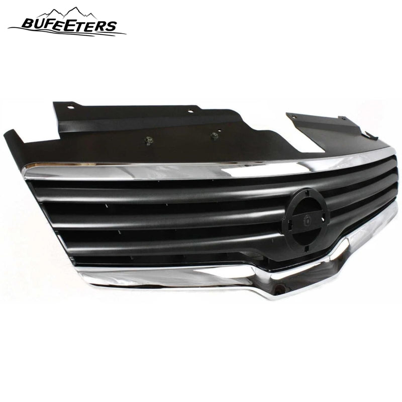 BUFEETERS Front Bumper Upper Grille Fit For 2007 2008 2009 Nissan Altima Sedan,Factory Style,Chrome&Black