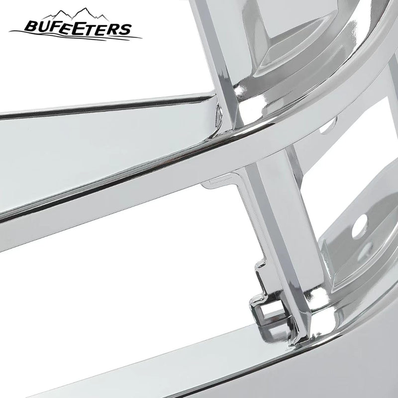 BUFEETERS   Front Bumper Upper Chrome Grille Assembly Fit For GMC C/K 1500 2500 3500 1994 1995 1996 1997 1998 1999 2000 Yukon,Chrome&Silver