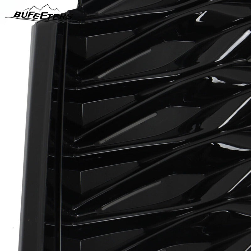 BUFEETERS  Front Bumper Upper Grille Fit For 2022 2023 INFINITI QX60,Mesh Style,Gloss Black