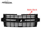 BUFEETERS Front Bumper Upper Grille Fit For 2019 2020 2021 2022 Chevy Silverado 1500,Horizontal Billet Style,Gloss Black&Matte Black
