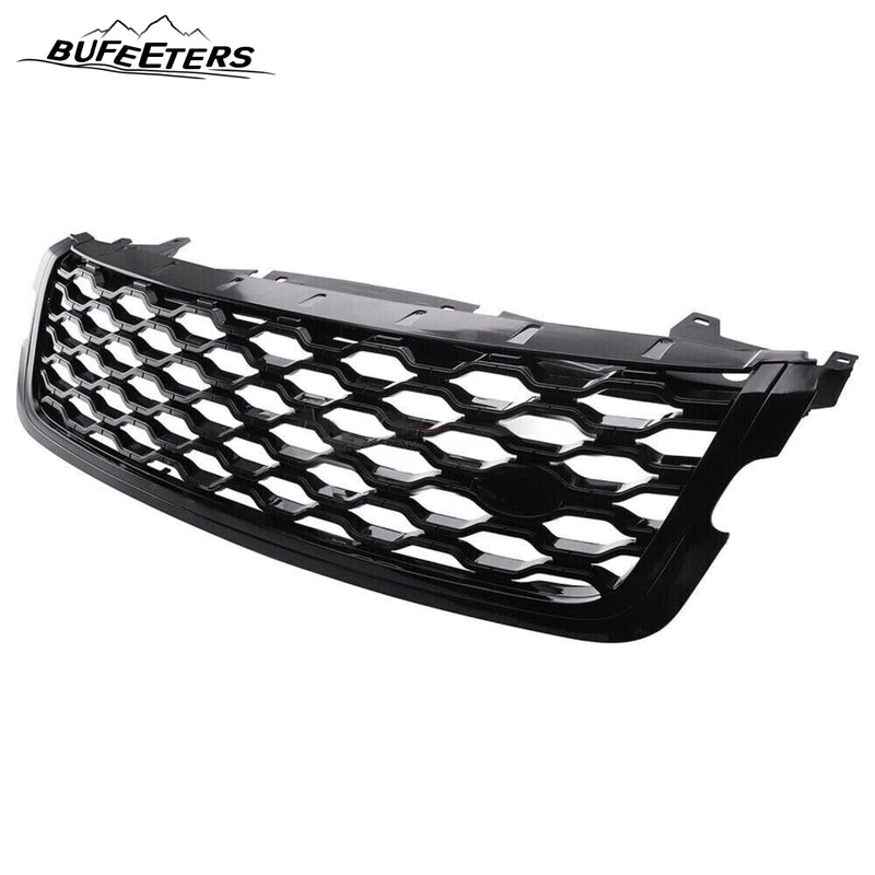 BUFEETERS  Front Bumper Upper Grille  Fit For 2018 2019 2020 2021 2022 2023 Range Rover Velar,Honeycomb Style,Gloss Black