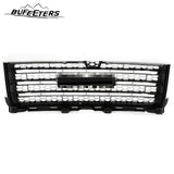 BUFEETERS Front Bumper Upper Chrome Grille Fit For 2011 2012 2013 2014 GMC Sierra 2500 HD Sierra 3500 HD,Honeycomb Style,Chrome&Silver