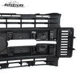 BUFEETERS Front Bumper Upper Grille Fit For 2017 2018 2019 F-250 F-350 Super Duty,XL Style,UX Ingot Silver&Matte Black