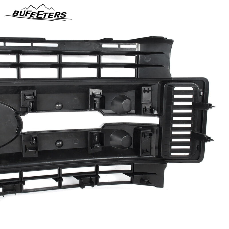 BUFEETERS Front Bumper Upper Grille Fit For 2017 2018 2019 F-250 F-350 Super Duty,XL Style,UX Ingot Silver&Matte Black
