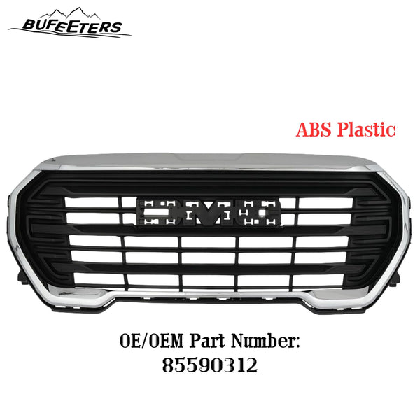 BUFEETERS  Front Bumper Upper Grille Fit For 2022 2023 GMC Terrain,Denali Style,Chrome&Black