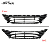 BUFEETERS    Front Upper Lower Grilles & Bumper Brackets Set Fit For 2014 2015 2016 Hyundai Elantra,Horizontal Billet Style,Chrome&Black