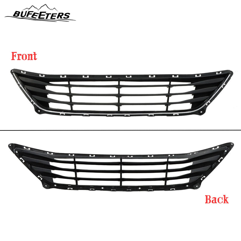 BUFEETERS    Front Upper Lower Grilles & Bumper Brackets Set Fit For 2014 2015 2016 Hyundai Elantra,Horizontal Billet Style,Chrome&Black
