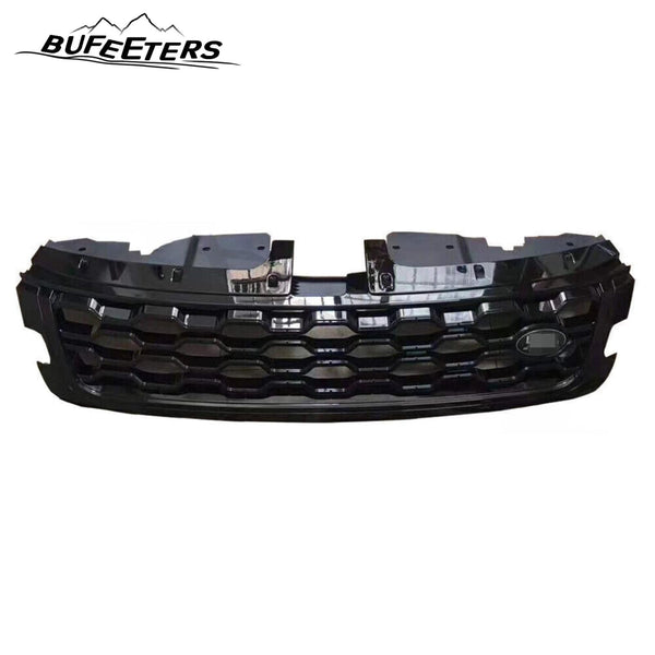 BUFEETERS Front Grille Mesh Vent Cover Grill Bar Fit For 2020 2021 2022 2023 2024 Range Rover Evoque L551, Piano Black